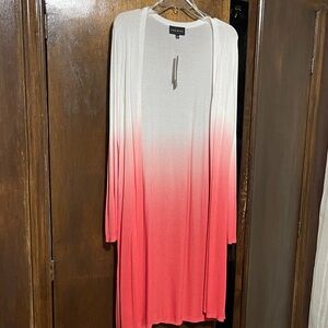 Premise White and Pink Ombre Cardigan